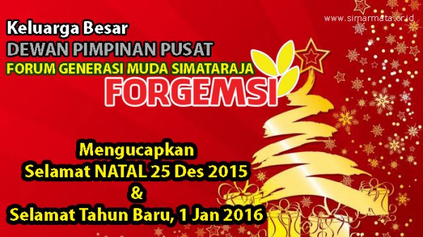 FORGEMSI Pusat mengucapkan Selamat Natal 2015 dan Tahun Baru 2016